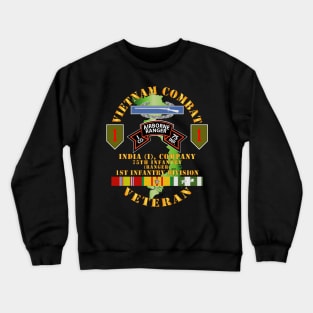 Vietnam Combat Vet - I Co 75th Infantry (Ranger) - 1st ID SSI Crewneck Sweatshirt